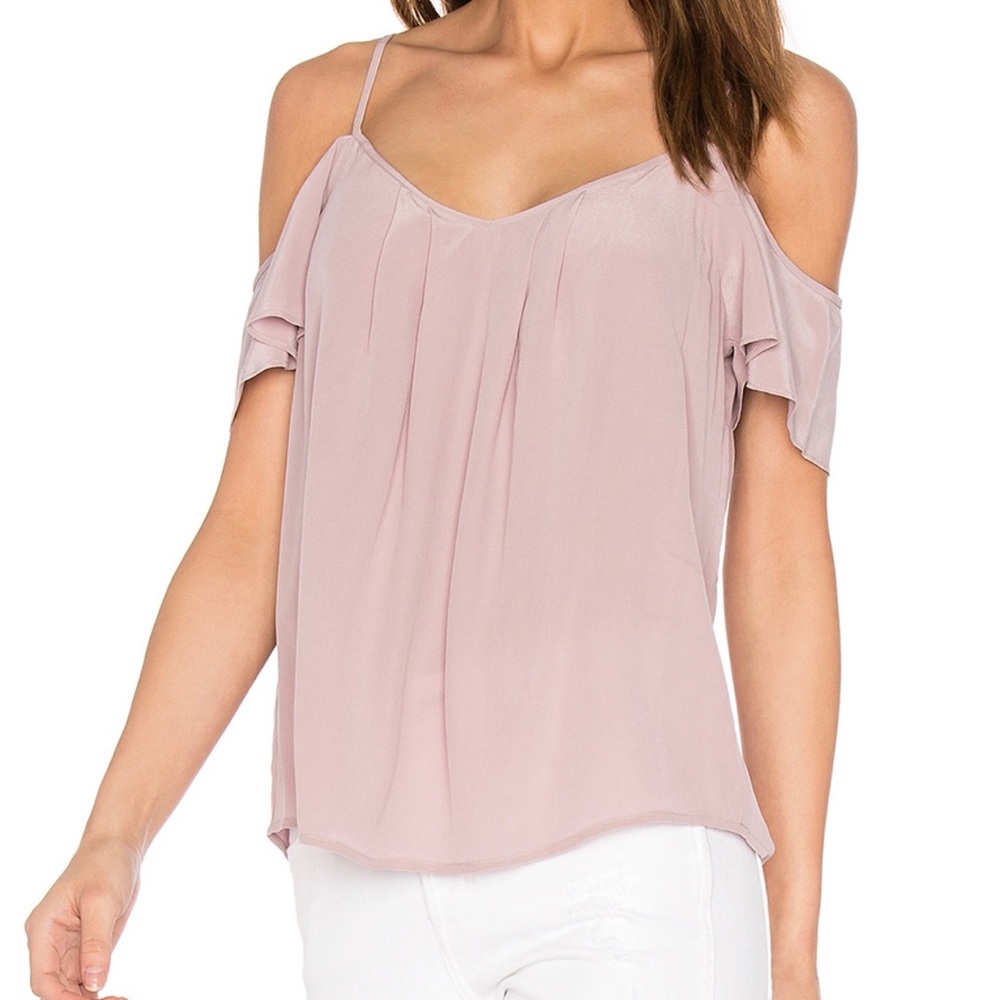 Joie Adorlee Cold Shoulder Silk Top